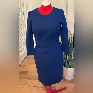 J Crew Womens Dark Blue Dress zipper detail on sleeves Size 8